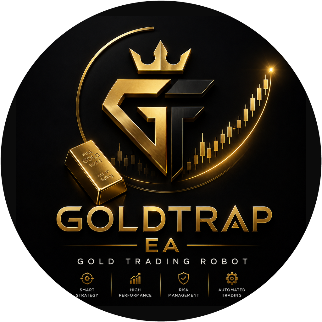 شعار GoldTrap EA — روبوت تداول الذهب